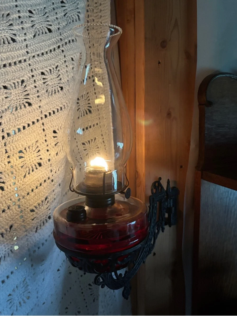 Bracketed Oil Lamp